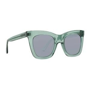 DIFF Eyewear Kaia Julep Crystal + Grey Mirror Polarized Lens Sunglasses